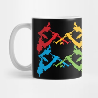 Colorful Trumpet Players Musical Theme Mug